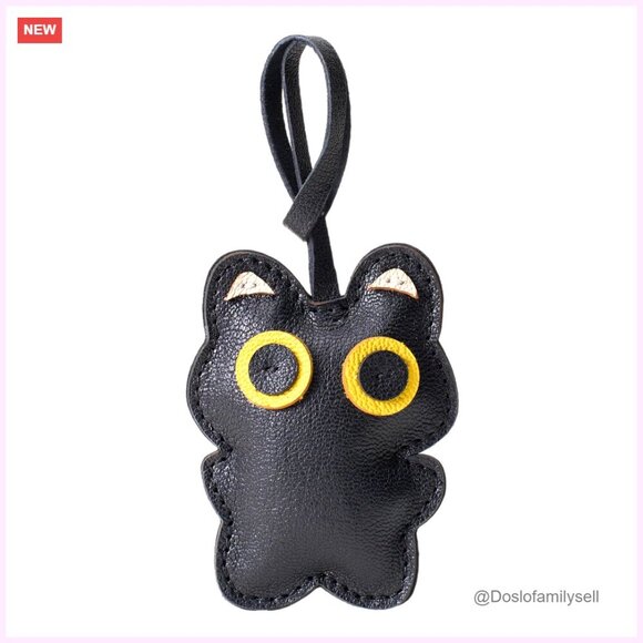 Accessories - Faux Leather PU Cat Bag Charm Keychain Purse Accessory